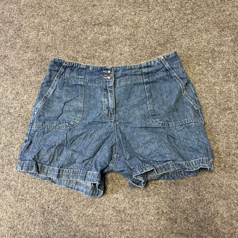 Style & Co Denim Shorts Womens Size 10P Blue Cotton Petite Casual Utility Pocket